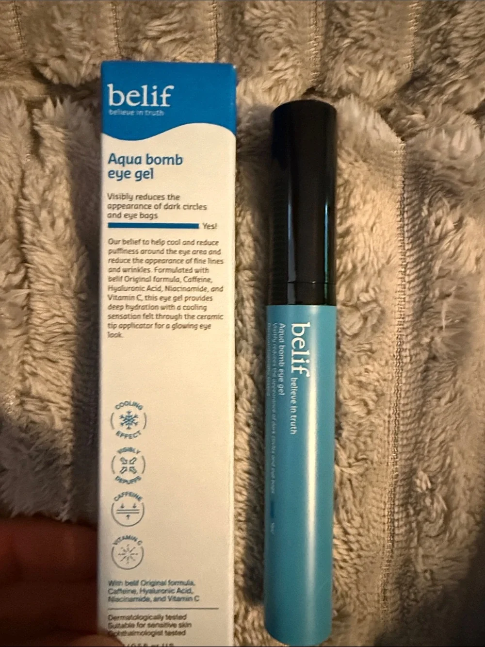 belif Aqua Bomb Frozen Cream & Eye Gel Set — Blue/White Hydrating Duo